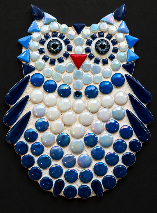 Eule Blau