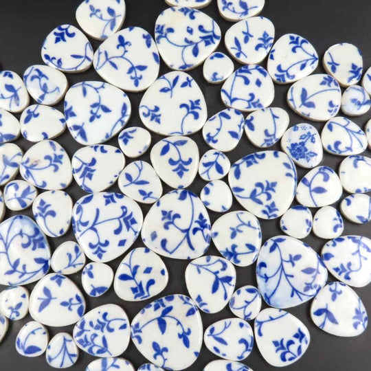 Galets Japonais spirale bleue (en vrac)