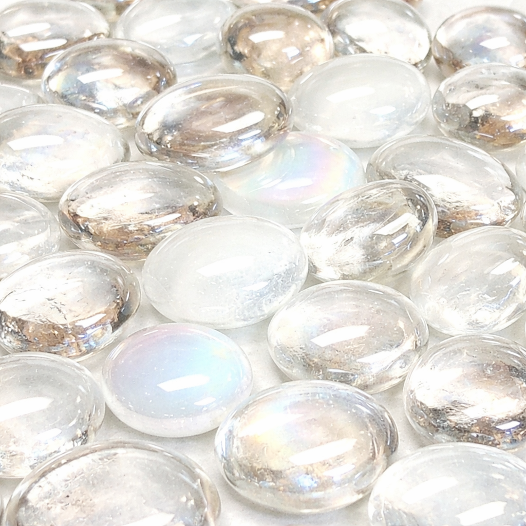 Glasdruppels 16-20mm  Weißmischung