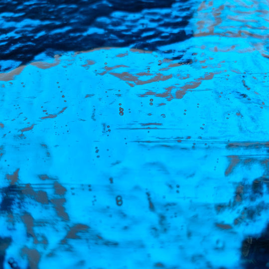 Farbiger Spiegel Pfauenblau