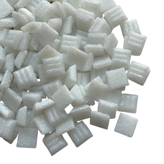 Pâtes de Verre 10mm  Blanc De Glace