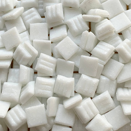 Glasmosaik 10mm  Mattweiß