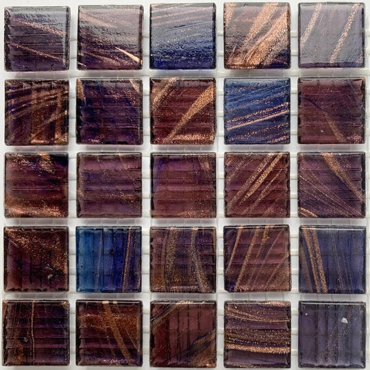 Glasmosaik Gold 20mm  Indigo