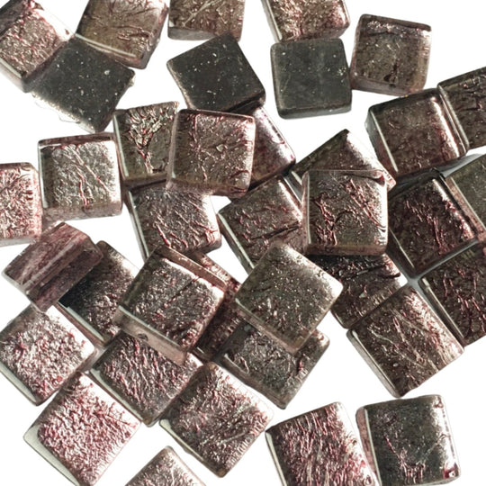 Pâtes de Verre Miroir Colorées 10mm  Grenat