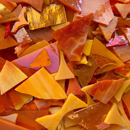 Chutes de verre  Vitraux Opus Mélange Orange