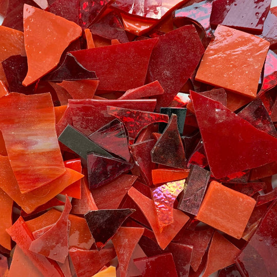 Chutes de verre  Vitraux Opus Mélange Rouge