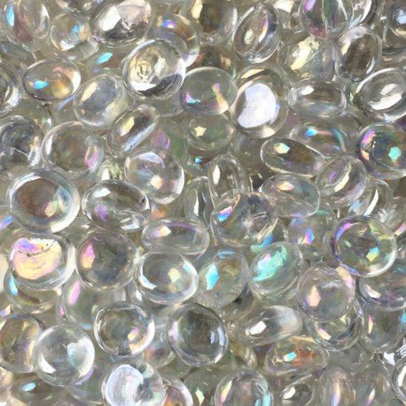 Mini Glass Nuggets 9-13mm  Clear Diamond