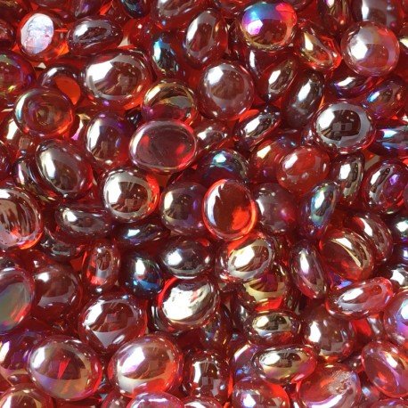 Billes de Verre Mini 9-13mm  Rouge Diamant