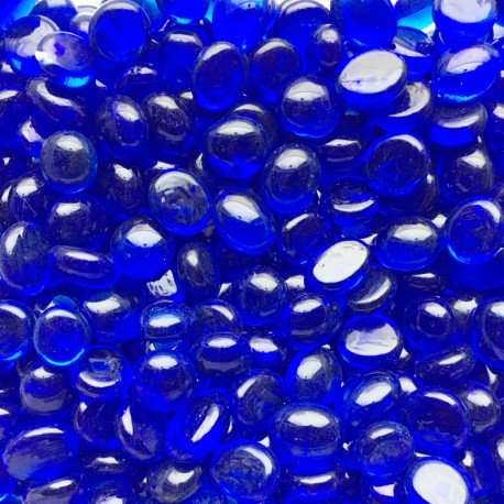 Billes de Verre Mini 9-13mm  Bleu Cristal