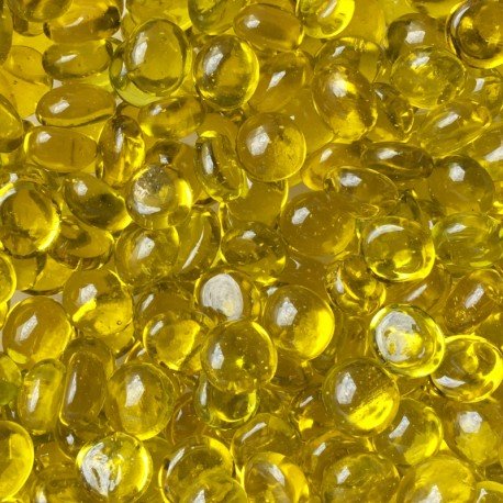 Mini Glass Nuggets 9-13mm  Yellow Crystal