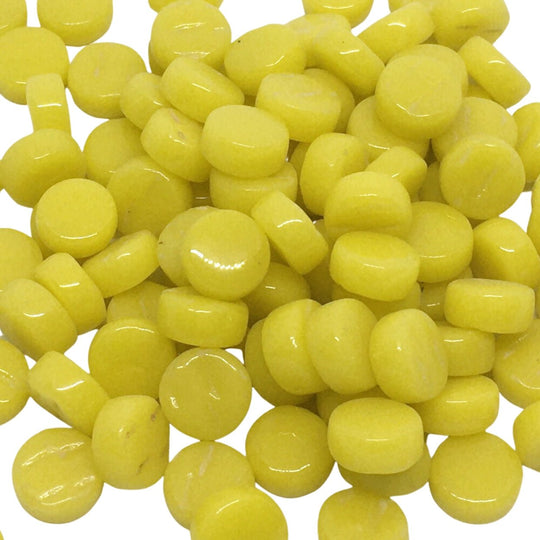 Mini Pastilles De Verre 8mm Jaune Opale