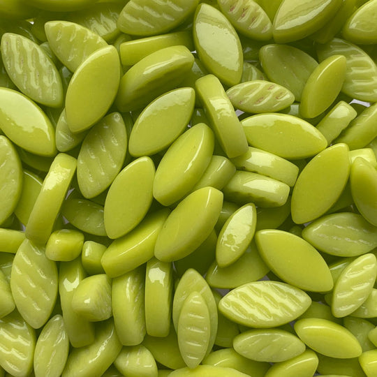 Mosaiksteinen Elipsenform Glas  Grün-Gelb