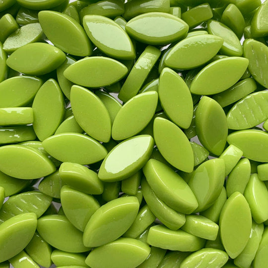 Mosaiksteinen Elipsenform Glas  Saures Grün