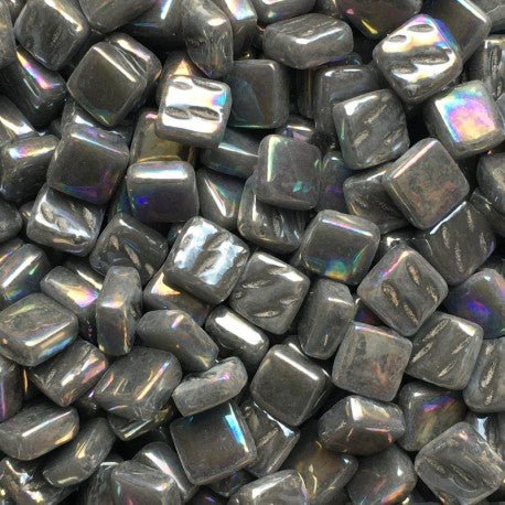 Ottoman Perle 8mm  Holzkohle Grau 