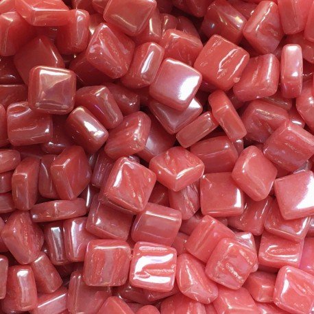 Ottoman Nacré 8mm  Orange Rouge 