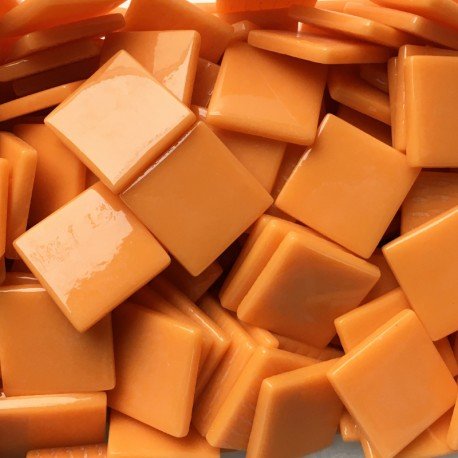 Pâtes De Verre 25mm Orange Opale
