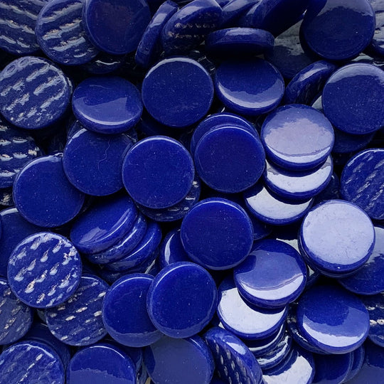 Pastilles De Verre 18mm Bleu Foncé