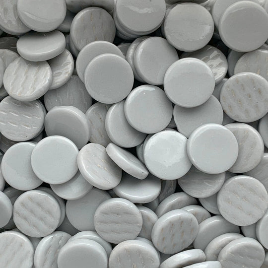 Pastilles De Verre 18mm Gris Clair