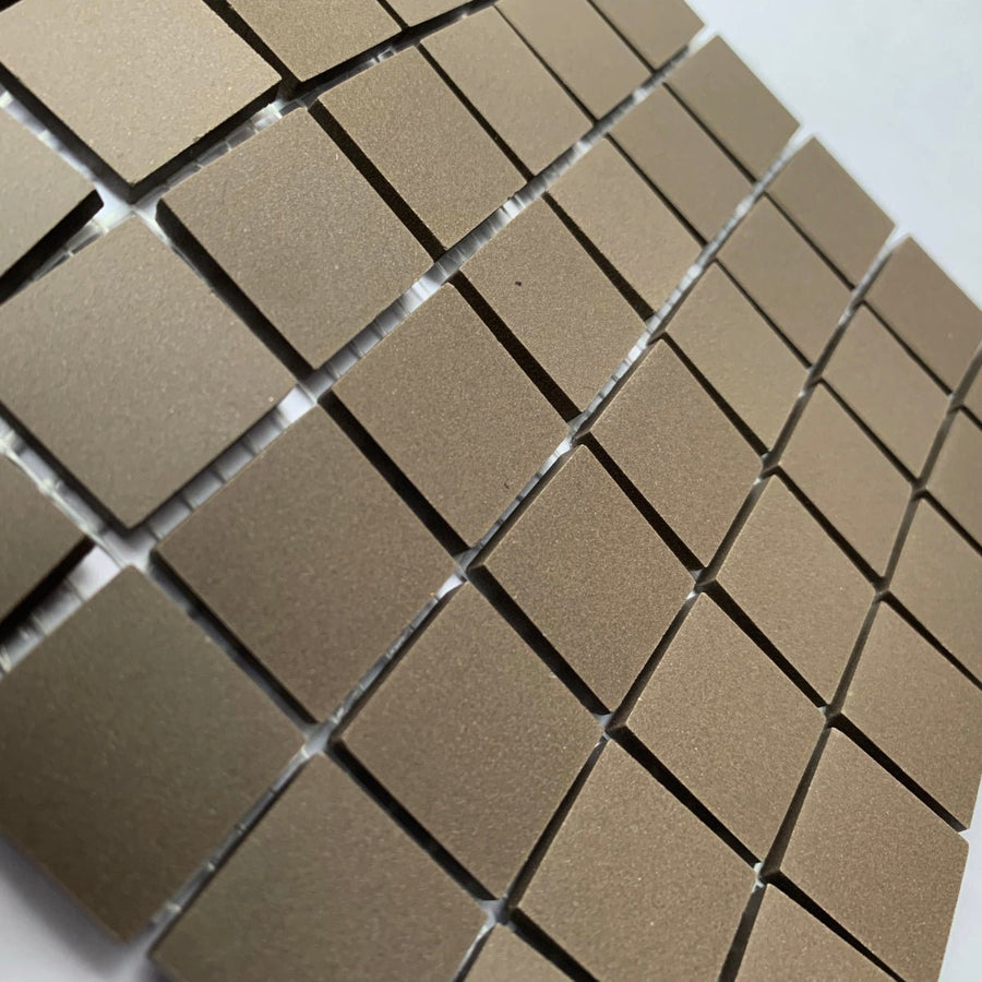 Winckelmans Anthracite – carreaux de mosaïque mats de 20x20 mm sur filet