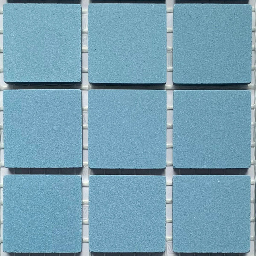Winckelmans Bleu Foncé – matte Mosaikfliesen im Format 20x20 mm auf Netz