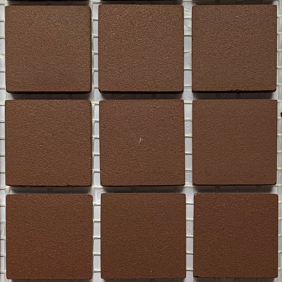 Winckelmans Brun – carreaux de mosaïque mats de 20x20 mm sur filet