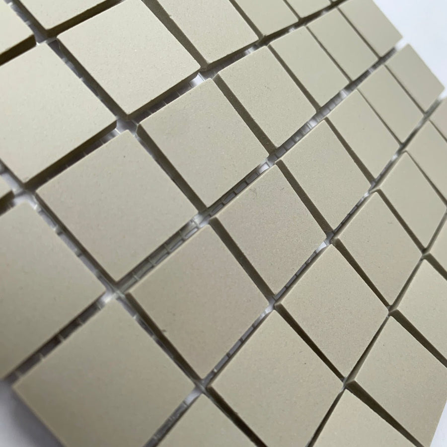 Winckelmans Perle – carreaux de mosaïque mats de 20x20 mm sur filet
