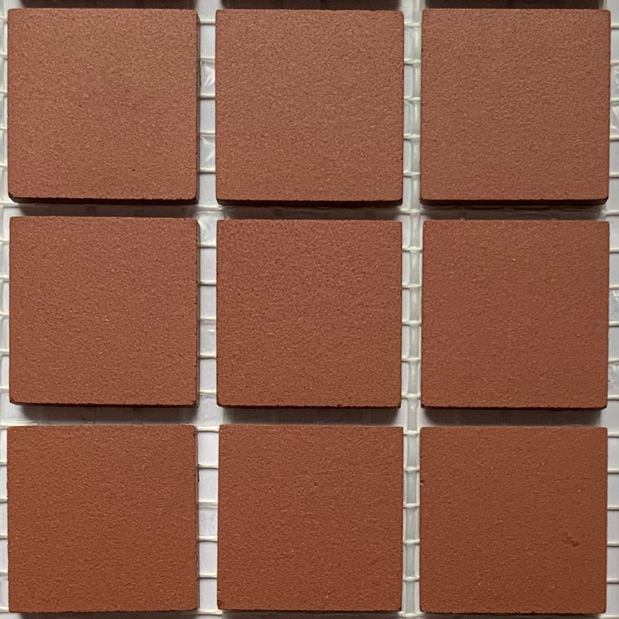 Winckelmans Rouge – carreaux de mosaïque mats de 20x20 mm sur filet