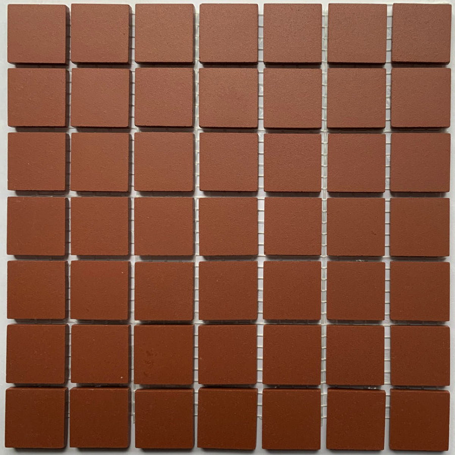 Winckelmans Rouge – carreaux de mosaïque mats de 20x20 mm sur filet