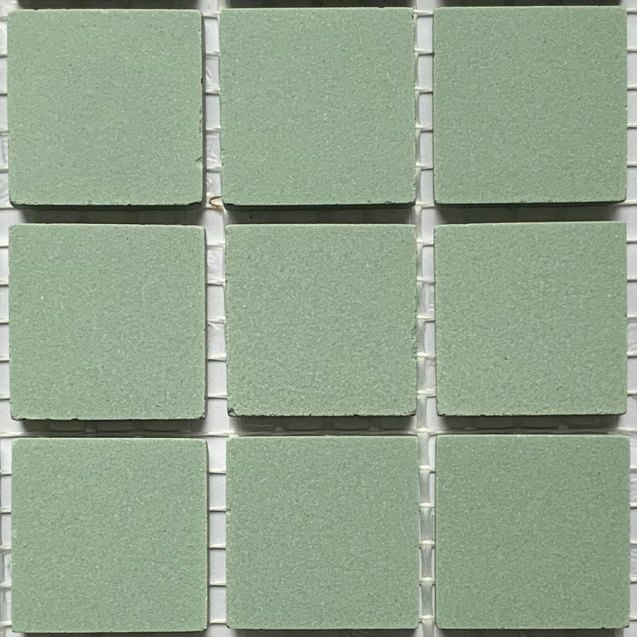 Winckelmans Vert Pale – carreaux de mosaïque mats de 20x20 mm sur filet